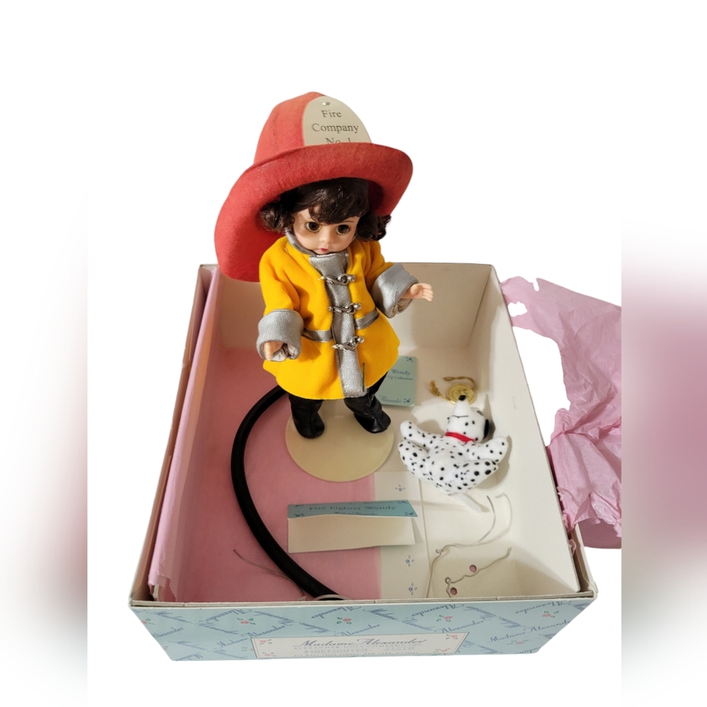 Madame Alexander Fire Fighter Doll Hat Plush Dalmation Etc. With Box